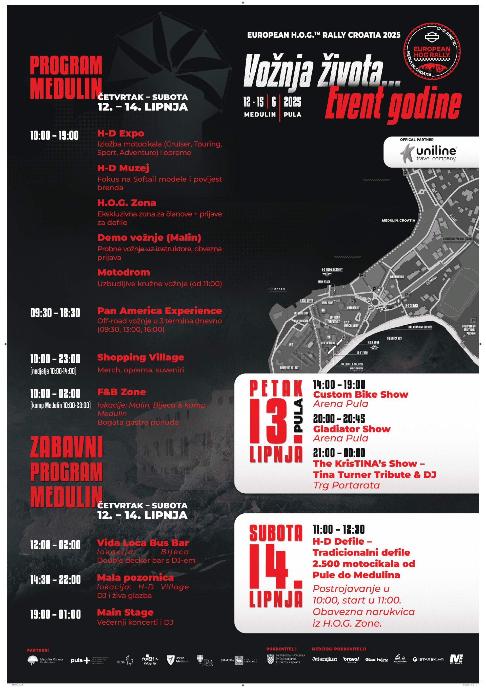 31. EUROPEAN H.O.G.TM RALLY – Program i Defile